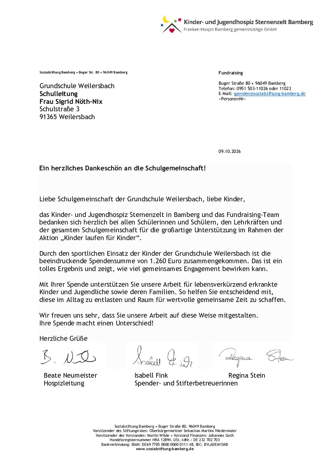 Ein herzliches Dankeschön!